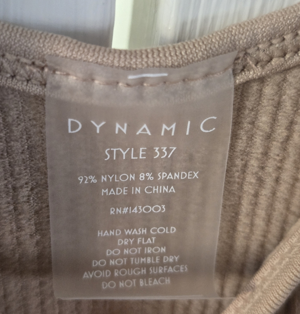 Dynamic Taupe Tan Ribbed Cropped Tank Top OS - Picture 7 of 8